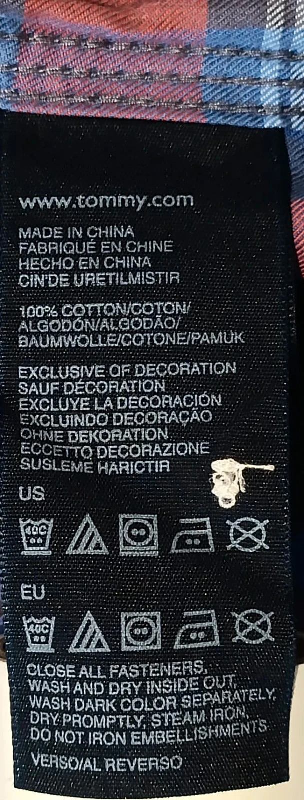 Chemise Tommy Hilfiger Denim à carreaux multicolore manches courtes Taille XXL – photo 11